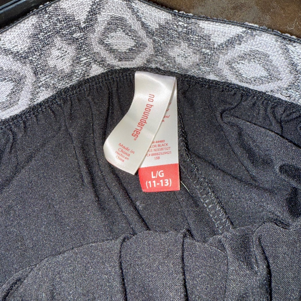 No Boundaries Black and White Patterned Skirt